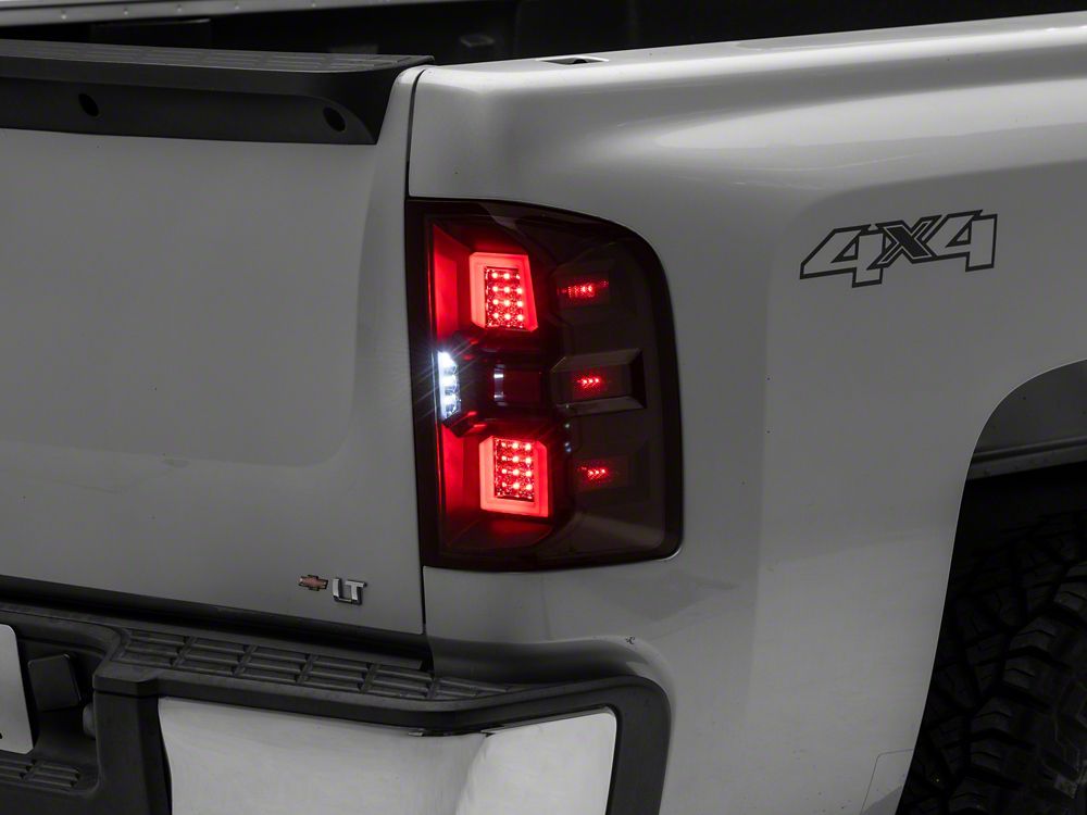 Raxiom LED Dual Ring Tail Lights; Black Housing; Clear Lens (07-13 Silverado 1500)