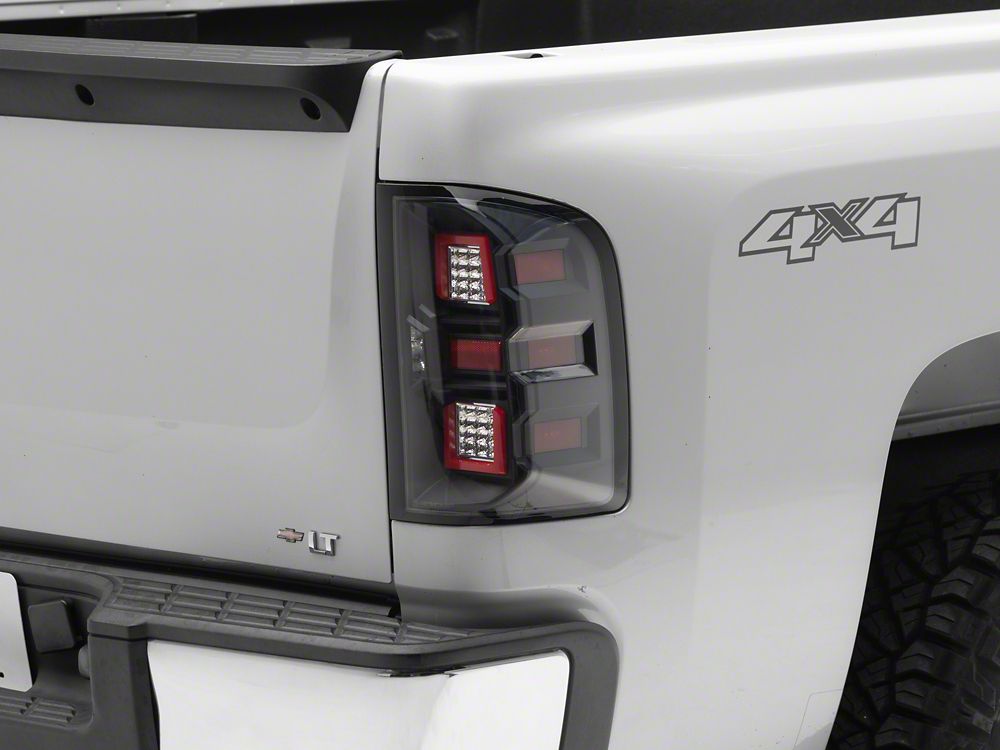 Raxiom LED Dual Ring Tail Lights; Black Housing; Clear Lens (07-13 Silverado 1500)