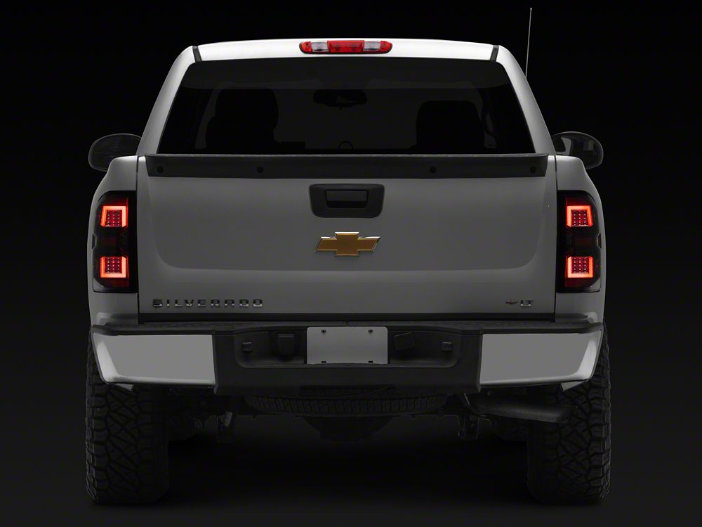 Raxiom LED Dual Ring Tail Lights; Black Housing; Clear Lens (07-13 Silverado 1500)