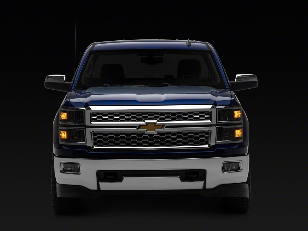Raxiom OE Style Headlights with Chrome Trim; Black Housing; Clear Lens (14-15 Silverado 1500)