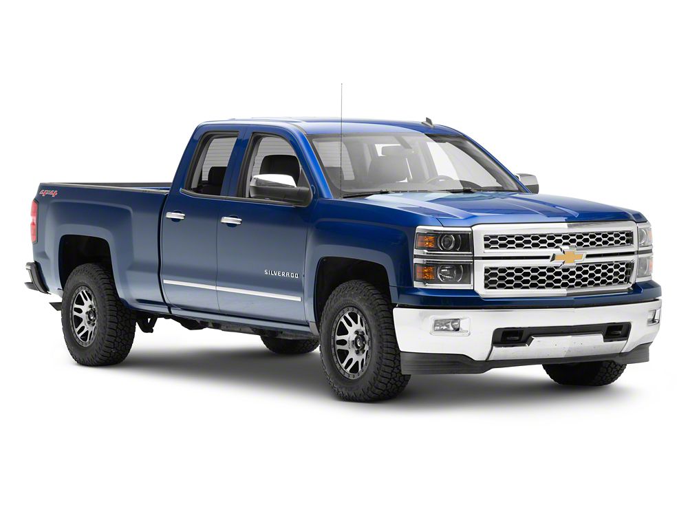 Raxiom OE Style Projector Headlights with Chrome Trim; Black Housing; Clear Lens (14-15 Silverado 1500)
