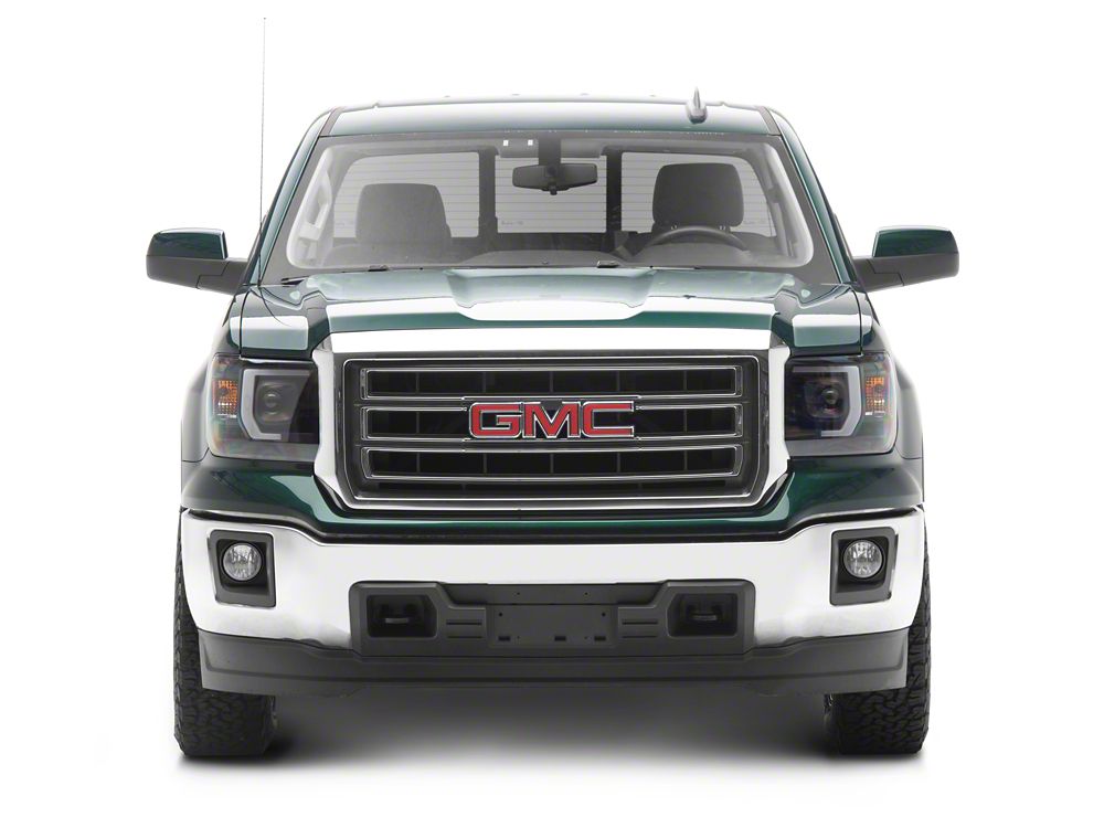 Raxiom Axial Series Projector Headlights; Black Housing; Clear Lens (14-15 Sierra 1500 w/ Factory Halogen Headlights)
