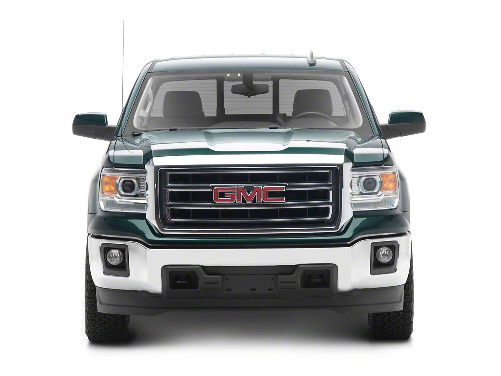 Raxiom LED DRL Bar Factory Style Headlights; Chrome Housing; Clear Lens (14-18 Sierra 1500 w/ Factory Halogen Headlights)