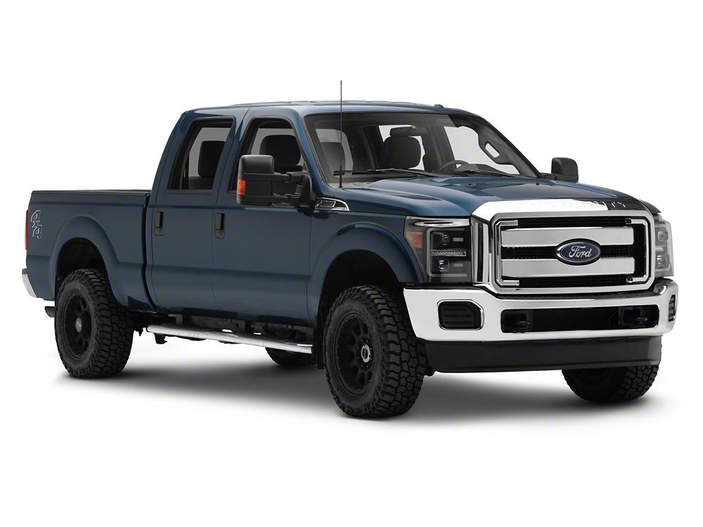 Raxiom LED Projector Headlights with Switchback Turn Signals; Black Housing; Clear Lens (11-16 F-250 Super Duty)