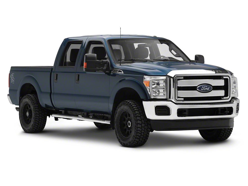 Raxiom LED Projector Headlights with Switchback Turn Signals; Chrome Housing; Clear Lens (11-16 F-250 Super Duty)