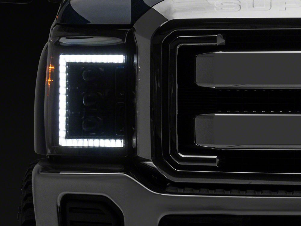 Raxiom CXR Series LED Headlights; Black Housing; Clear Lens (11-16 F-250 Super Duty)