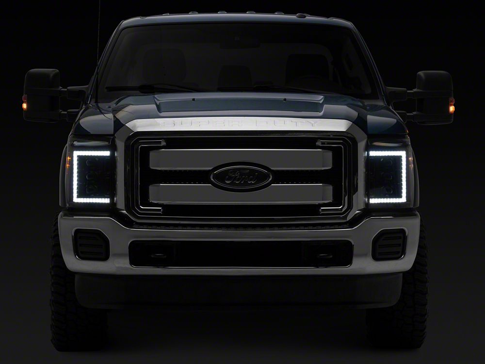 Raxiom CXR Series LED Headlights; Black Housing; Clear Lens (11-16 F-250 Super Duty)