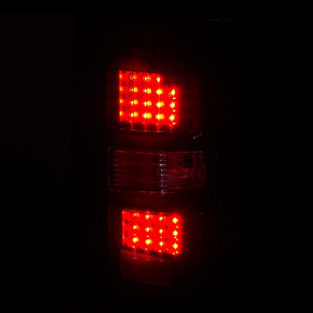 Raxiom Axial Series LED Tail Lights; Black Housing; Clear Lens (14-18 Sierra 1500 w/ Factory Halogen Tail Lights)