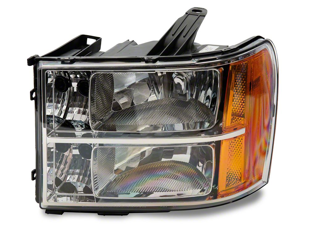 Raxiom Axial Series OEM Style Replacement Headlights; Chrome Housing; Clear Lens (07-14 Sierra 3500 HD)