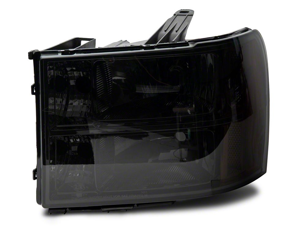 Raxiom Axial Series OEM Style Replacement Headlights; Chrome Housing; Smoked Lens (07-14 Sierra 3500 HD)