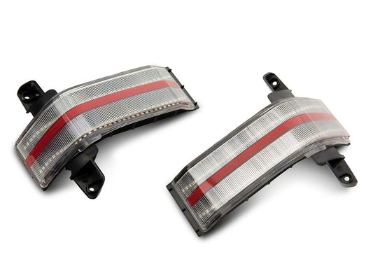 Raxiom Axial Series Dual-Row Amber LED Tow Mirror Lights; Clear (15-19 Sierra 3500 HD)