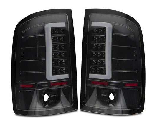 Raxiom Axial Series C-Tube LED Tail Lights; Black Housing; Clear Lens (07-14 Sierra 3500 HD SRW)