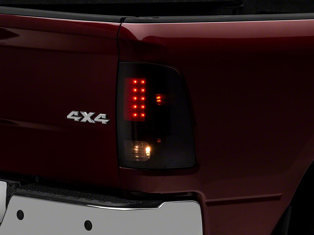 Raxiom Axial Series LED Tail Lights; Black Housing; Smoked Lens (10-18 RAM 3500 w/ Factory Halogen Tail Lights)