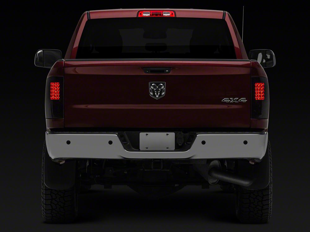 Raxiom Axial Series LED Tail Lights; Black Housing; Smoked Lens (10-18 RAM 3500 w/ Factory Halogen Tail Lights)