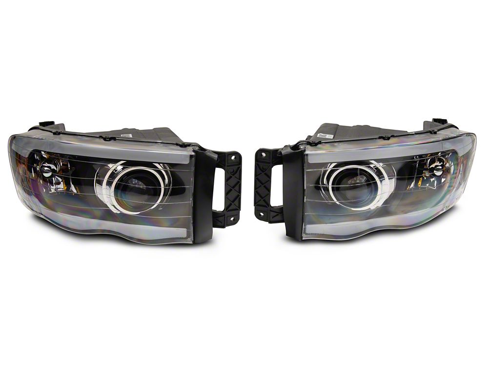 Raxiom Axial Series LED Projector Headlights; Black Housing; Clear Lens (03-05 RAM 3500)