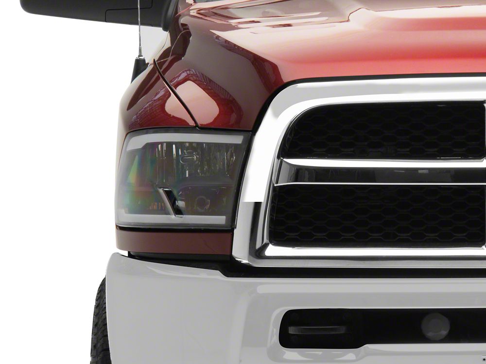 Raxiom Axial Series Headlights with Sequential LED Bar; Black Housing; Clear Lens (10-18 RAM 3500 w/ Factory Halogen Non-Projector Headlights)