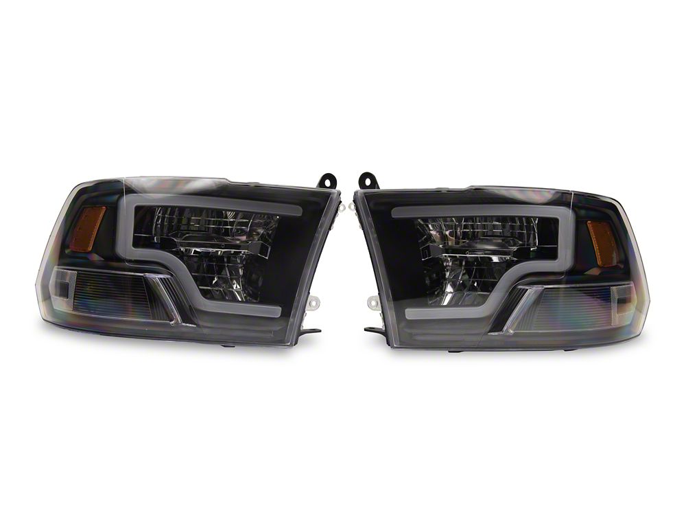 Raxiom Axial Series LED Headlights; Black Housing; Clear Lens (10-18 RAM 3500 w/ Factory Halogen Non-Projector Headlights)