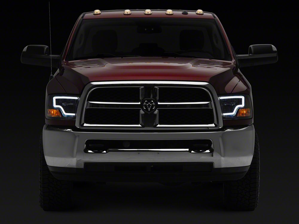 Raxiom Axial Series LED Headlights; Black Housing; Clear Lens (10-18 RAM 3500 w/ Factory Halogen Non-Projector Headlights)