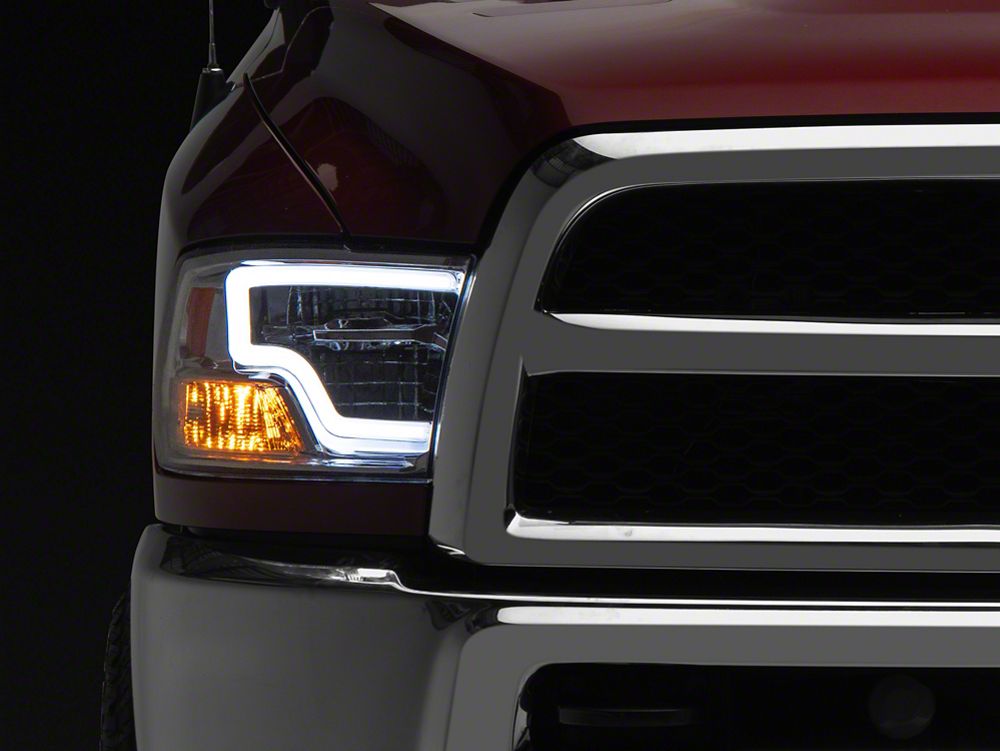 Raxiom Axial Series LED Headlights; Chrome Housing; Clear Lens (10-18 RAM 3500 w/ Factory Halogen Headlights)