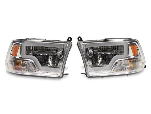 Raxiom Axial Series LED Headlights; Chrome Housing; Clear Lens (10-18 RAM 3500 w/ Factory Halogen Headlights)