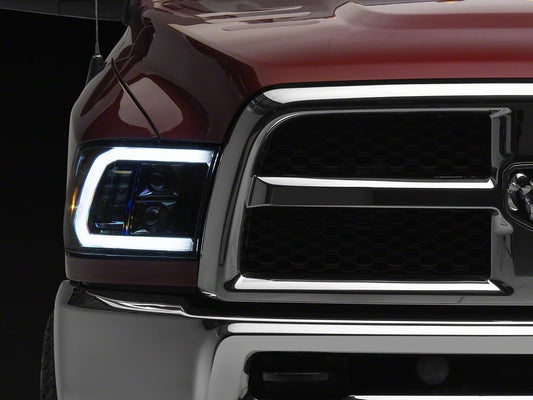 Raxiom LED Halo Surround Headlights; Black Housing; Clear Lens (10-18 RAM 3500)