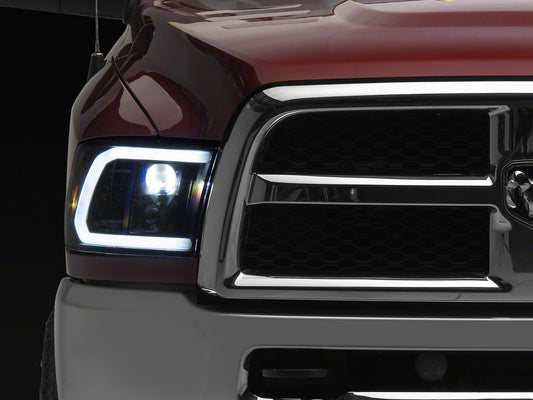 Raxiom LED Halo Surround Headlights; Black Housing; Clear Lens (10-18 RAM 3500)