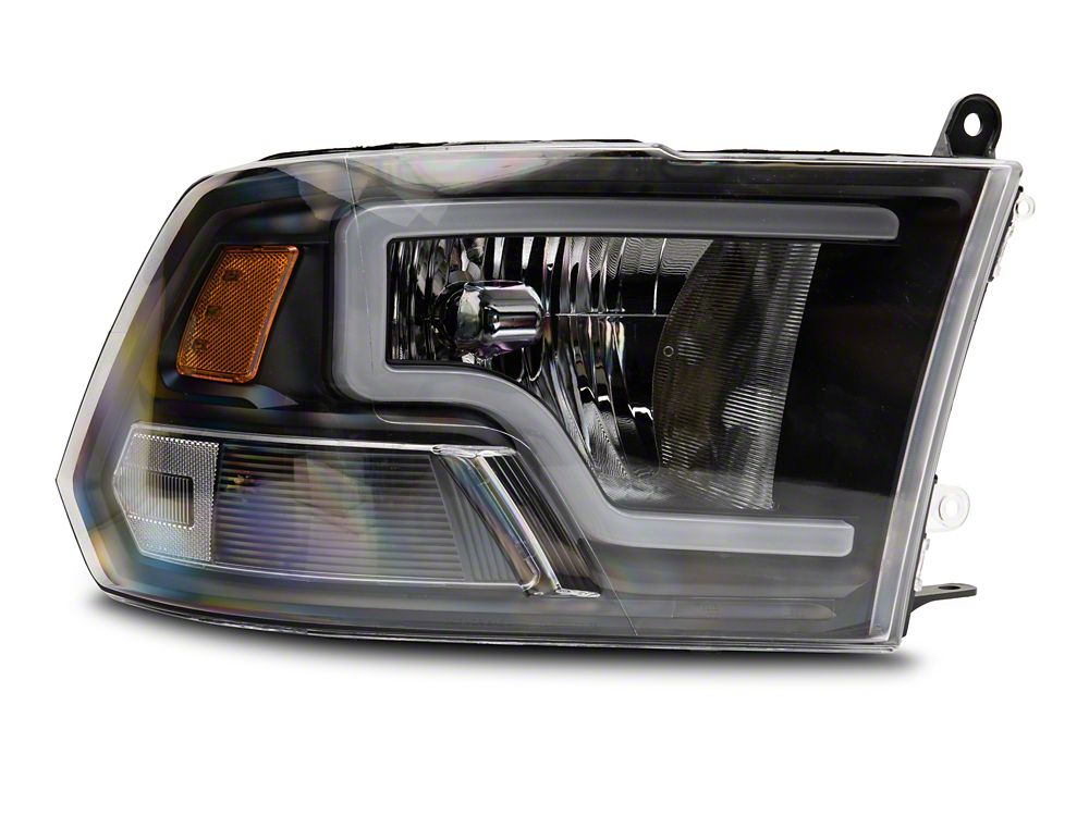 Raxiom LED Bar Headlights; Black Housing; Clear Lens (10-18 RAM 3500 w/ Factory Halogen Non-Projector Headlights)