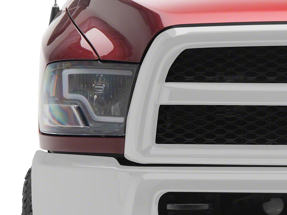 Raxiom LED Bar Headlights; Black Housing; Clear Lens (10-18 RAM 3500 w/ Factory Halogen Non-Projector Headlights)