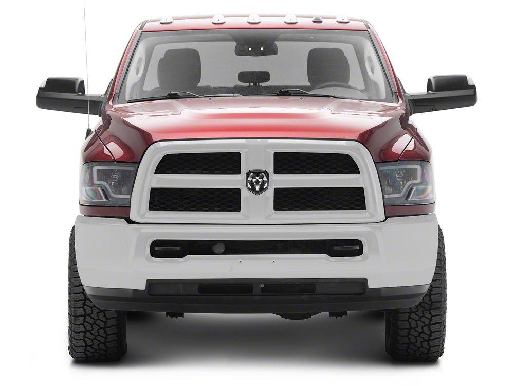 Raxiom LED Bar Headlights; Black Housing; Clear Lens (10-18 RAM 3500 w/ Factory Halogen Non-Projector Headlights)