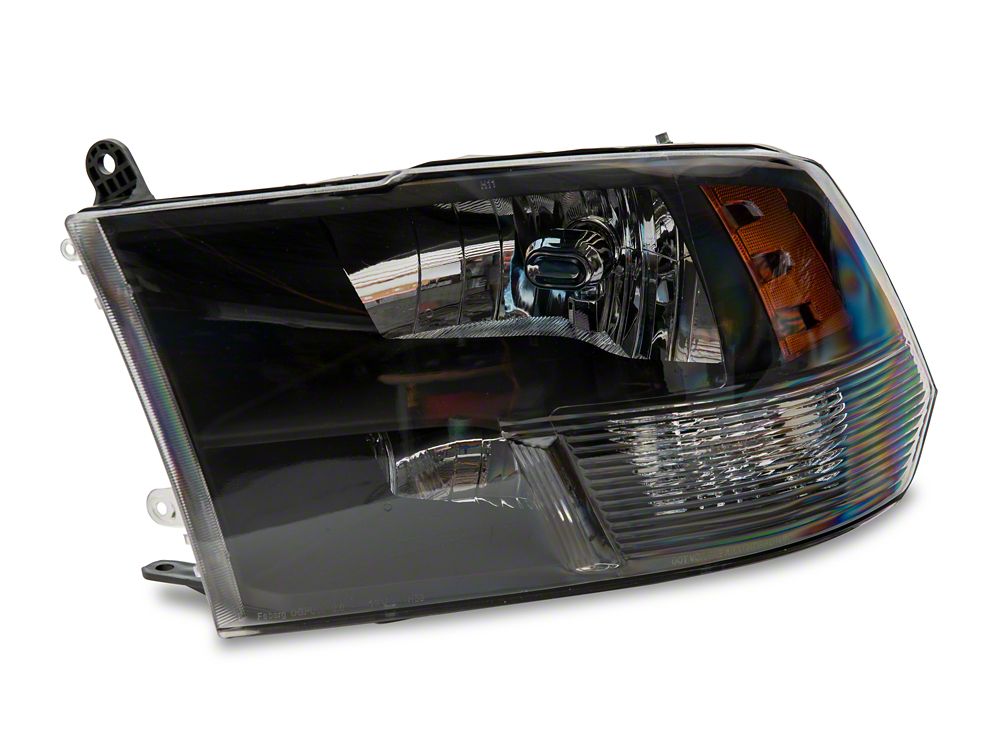 Raxiom Axial Series Euro Style Headlights with Dual Bulb; Black Housing; Clear Lens (10-18 RAM 3500 w/ Factory Halogen Non-Projector Headlights)