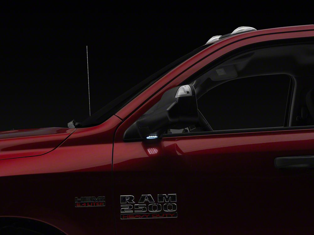 Raxiom Axial Series LED Mirror Puddle Lights; Smoked (11-18 RAM 3500)