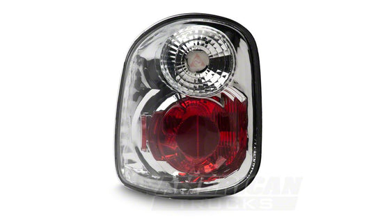Raxiom Axial Series Euro Tail Lights; Chrome Housing; Clear Lens (97-00 F-150 Flareside)