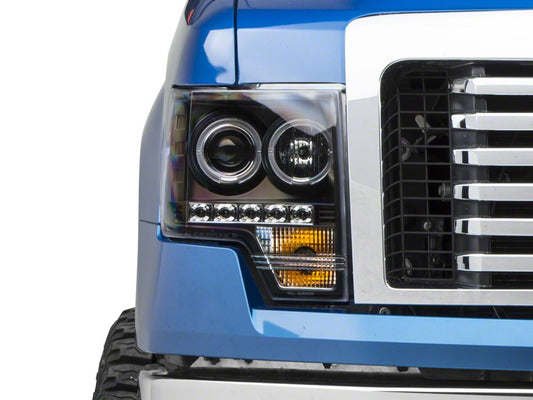 Raxiom Axial Series Black Projector Headlights w/ CCFL Halo (09-14 w/o Factory HID)