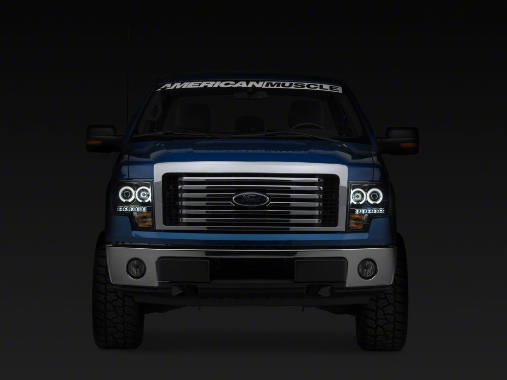 Raxiom Axial Series Black Projector Headlights w/ CCFL Halo (09-14 w/o Factory HID)