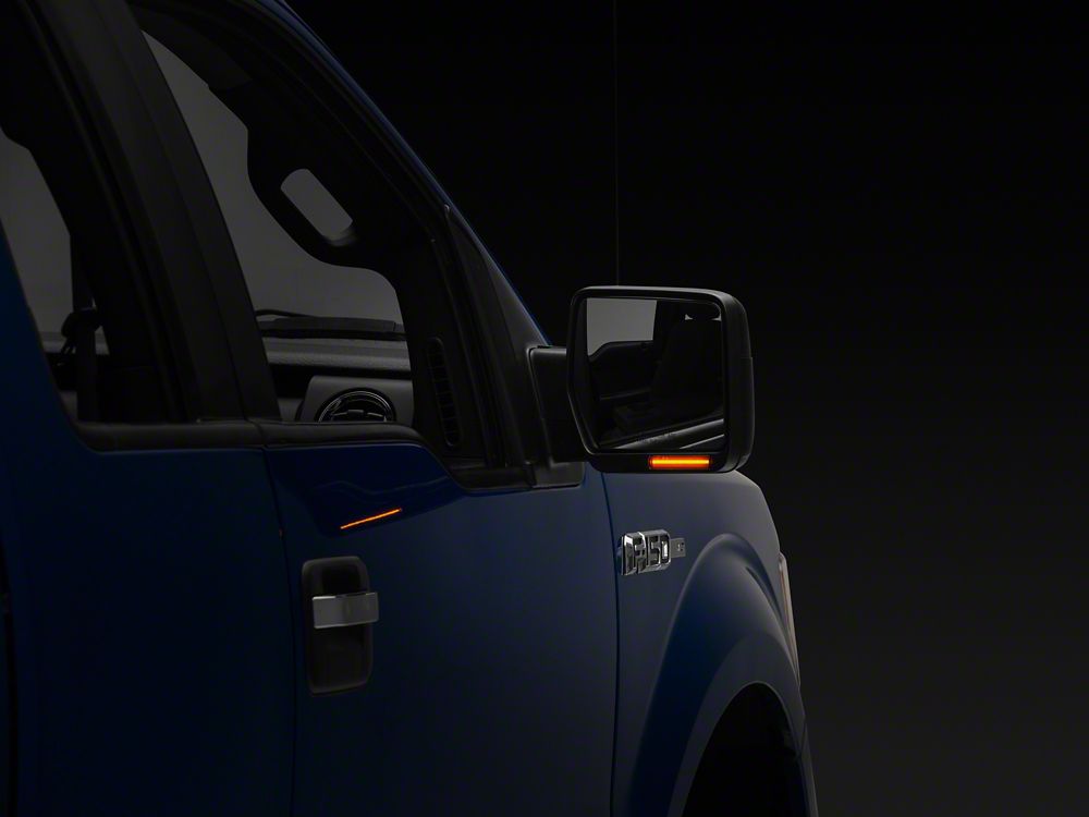 Raxiom Axial Series Side Mirror LED Turn Signal Lights; Smoked (04-14 F-150)