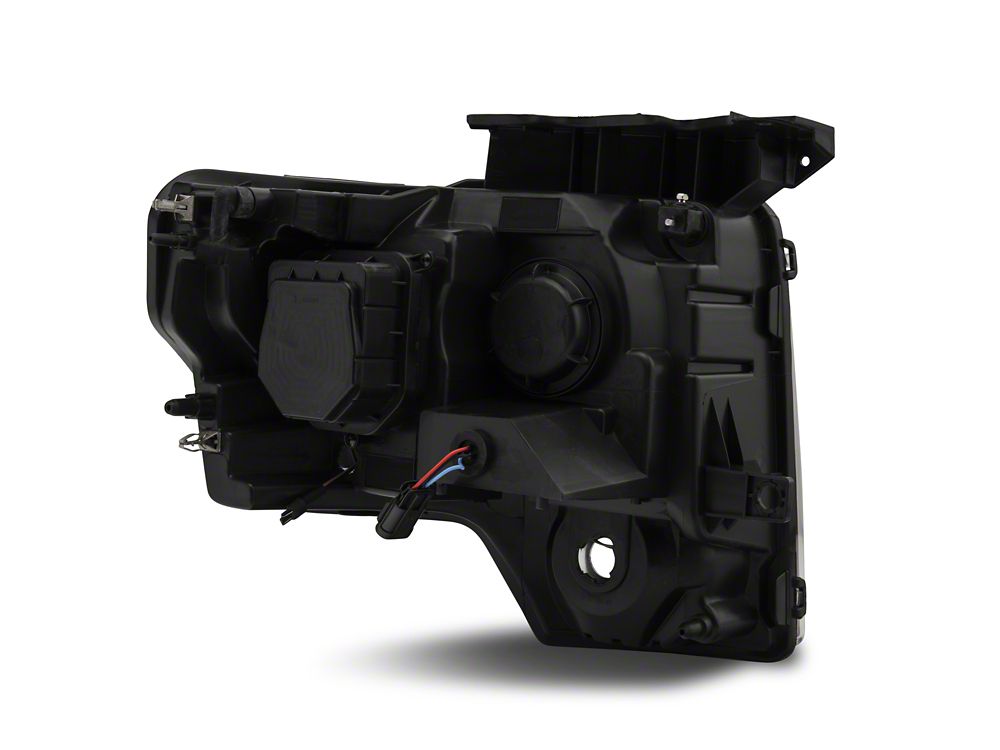 Raxiom Super White LED Halo Projector Headlights; Black Housing; Clear Lens (09-14 F-150 w/ Factory Halogen Headlights)