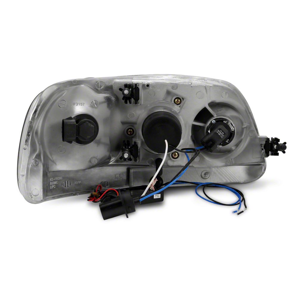 Raxiom Super White LED Halo Projector Headlights; Black Housing; Clear Lens (97-03 F-150)