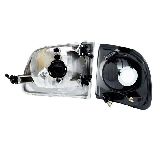 Raxiom G2 Euro Headlights with Parking Lights; Black Housing; Clear Lens (97-03 F-150)