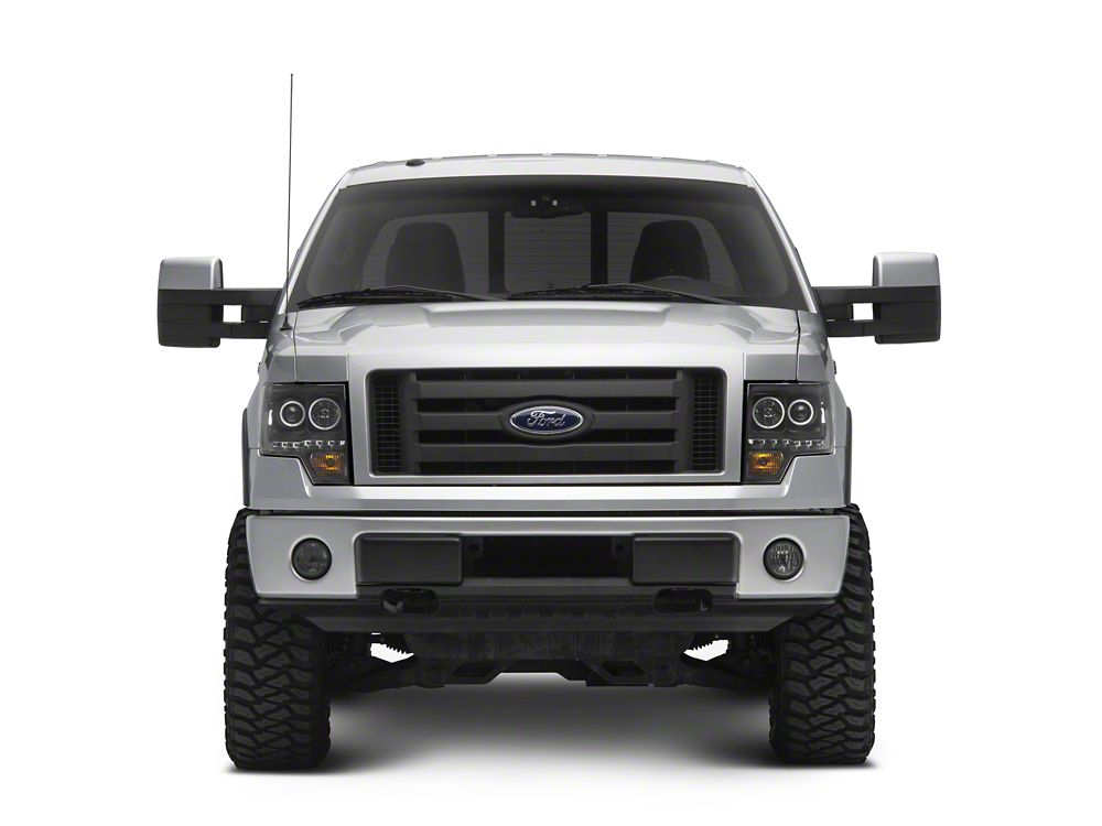 Raxiom G2 Super White LED Halo Projector Headlights; Black Housing; Clear Lens (09-14 F-150 w/ Factory Halogen Headlights)