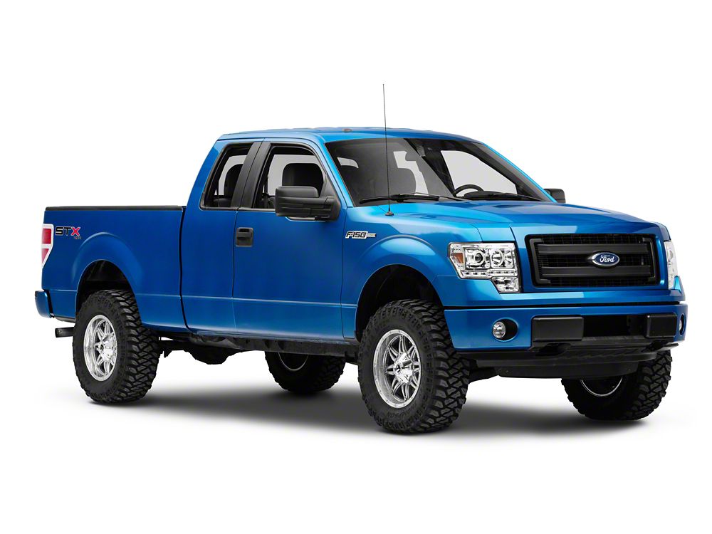 Raxiom G2 CCFL Halo Projector Headlights; Chrome Housing; Clear Lens (09-14 F-150 w/ Factory Halogen Headlights)
