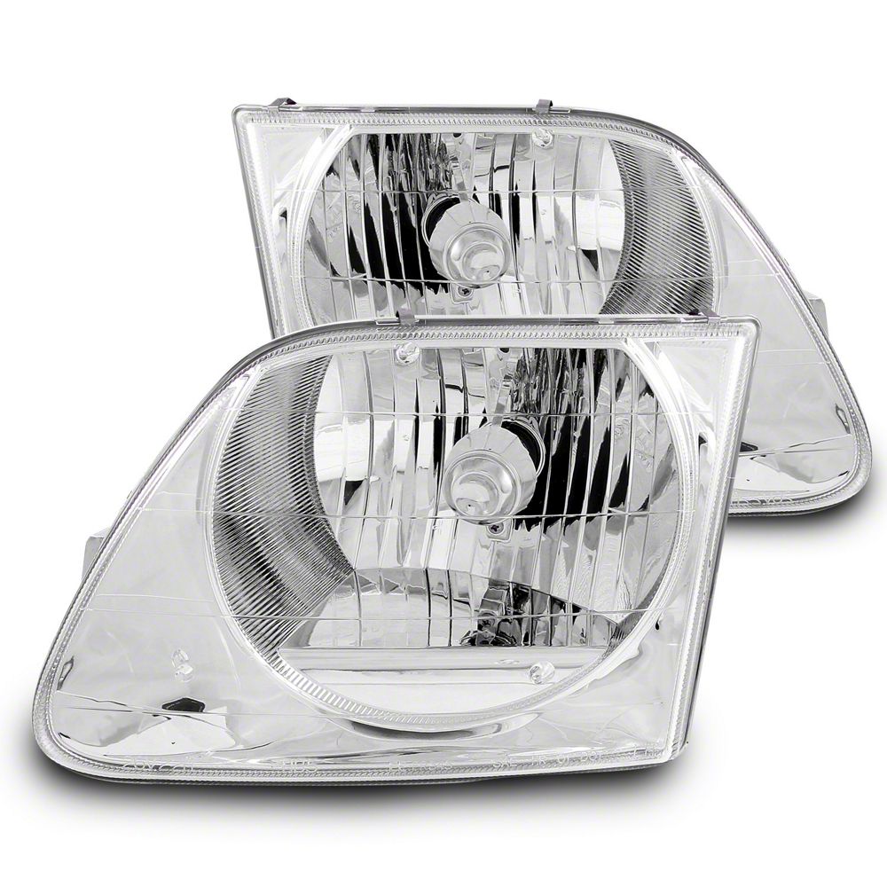 Raxiom G2 Euro Headlights; Chrome Housing; Clear Lens (97-03 F-150)