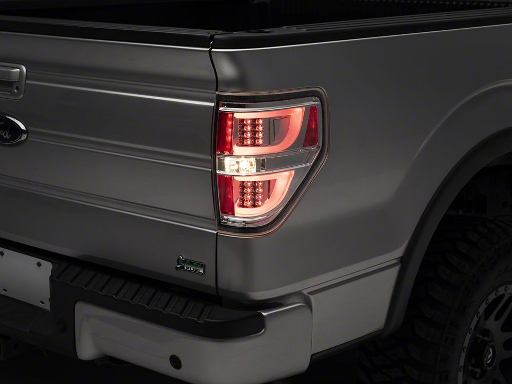 Raxiom G2 LED Tail Lights; Chrome Housing; Clear Lens (09-14 F-150 Styleside)