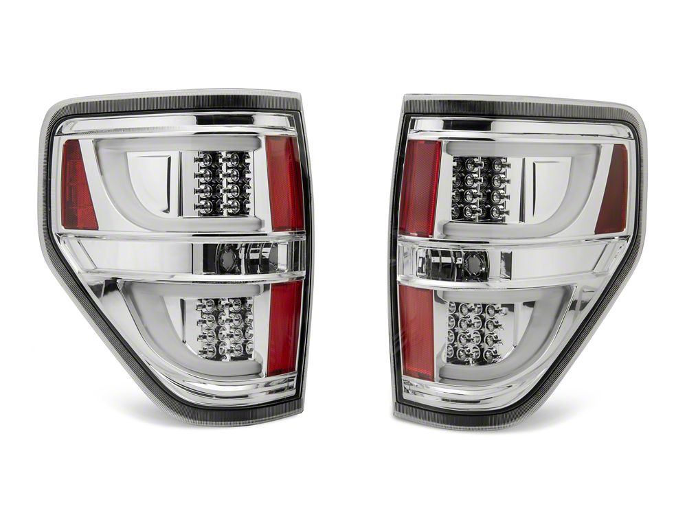 Raxiom G2 LED Tail Lights; Chrome Housing; Clear Lens (09-14 F-150 Styleside)