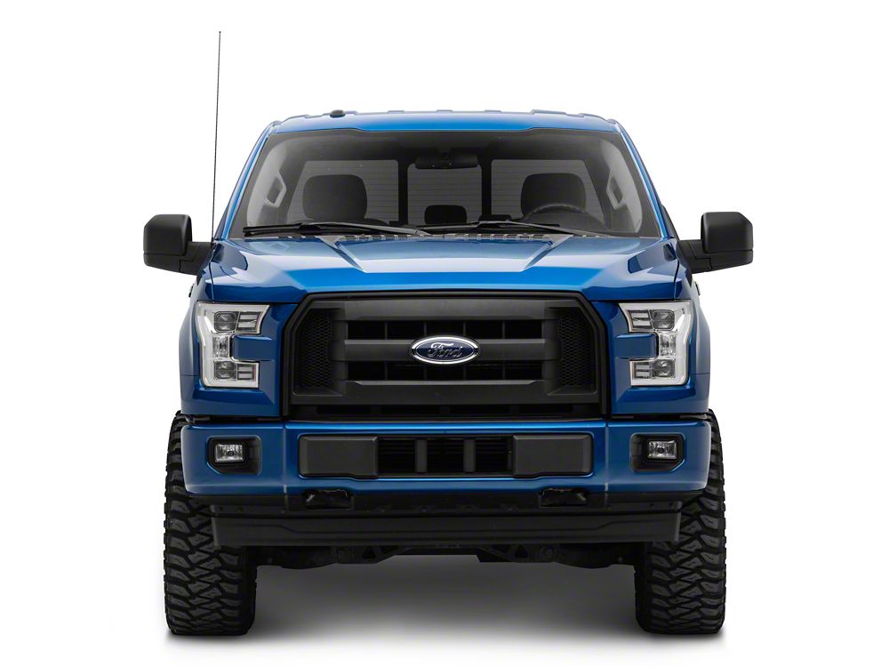 Raxiom Projector Headlights with LED Accent; Chrome Housing; Clear Lens (15-17 F-150 w/ Factory Halogen Headlights)