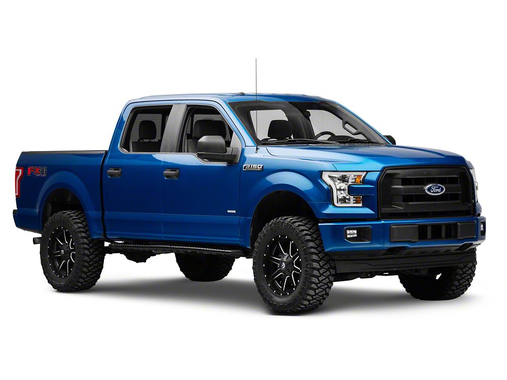 Raxiom Projector Headlights with LED Accent; Chrome Housing; Clear Lens (15-17 F-150 w/ Factory Halogen Headlights)