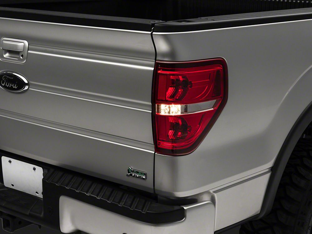 Raxiom Tail Lights; Chrome Housing; Red/Clear Lens (09-14 F-150 Styleside)