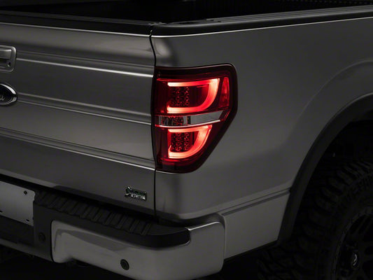 Raxiom G2 LED Tail Lights; Chrome Housing; Red/Clear Lens (09-14 F-150 Styleside)
