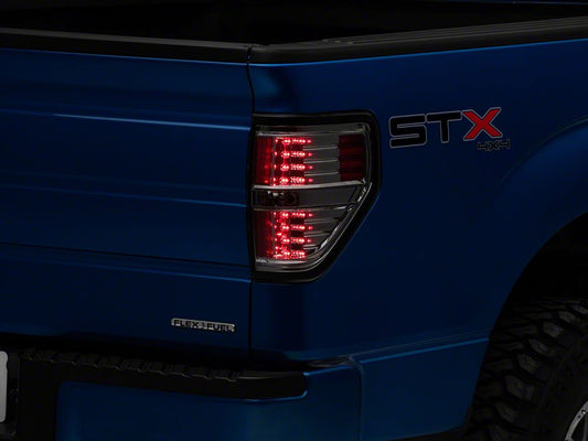 Raxiom LED Tail Lights; Black Housing; Smoked Lens (09-14 F-150 Styleside)