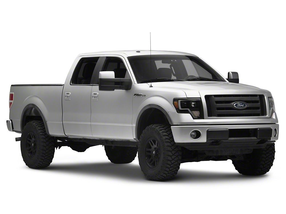 Raxiom G4 Projector Headlights; Black Housing; Clear Lens (09-14 F-150 w/ Factory Halogen Headlights)