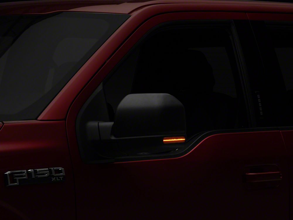 Raxiom Axial Series Sequential LED Side Mirror Marker Lights; Smoked (15-18 F-150)